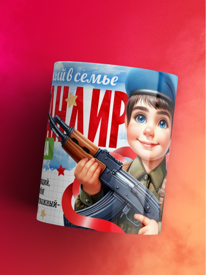 Кружка главный в семье командир Коленька  Жуковский