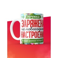 Кружка с принтом в подарок Новый год 2025, белая, 330 мл
