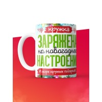 Кружка с принтом в подарок Кружка с принтом Новый год 2025, белая, 330 мл