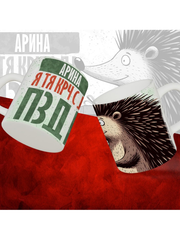 Кружка с принтом, Арина я тя крч с др пзр, с днем рождения, Арина 330 мл.  Жуковский