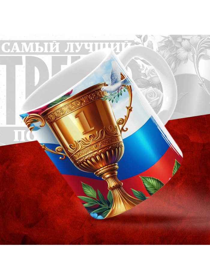 Кружка с принтом: Самый лучший тренер по По Футзалу, белая, 330 мл  Жуковский