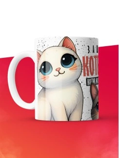 Кружка с приколом Защитник котечества, белая, 330 мл