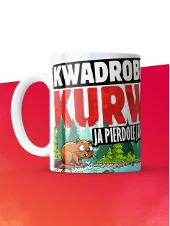 Кружка с приколом Kwadrober kurwa, белая, 330 мл